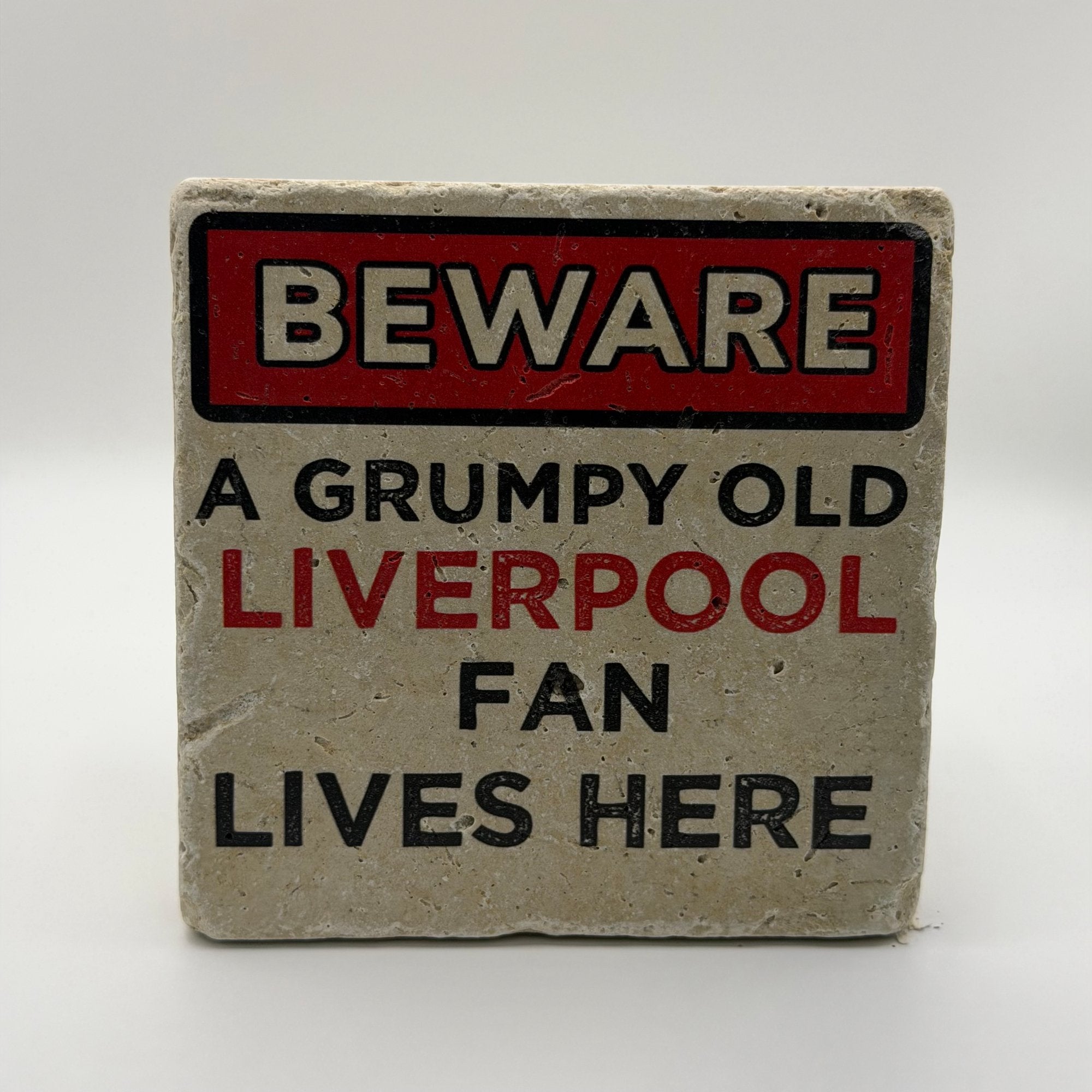 Grumpy Old Liverpool Fan Stone Coaster