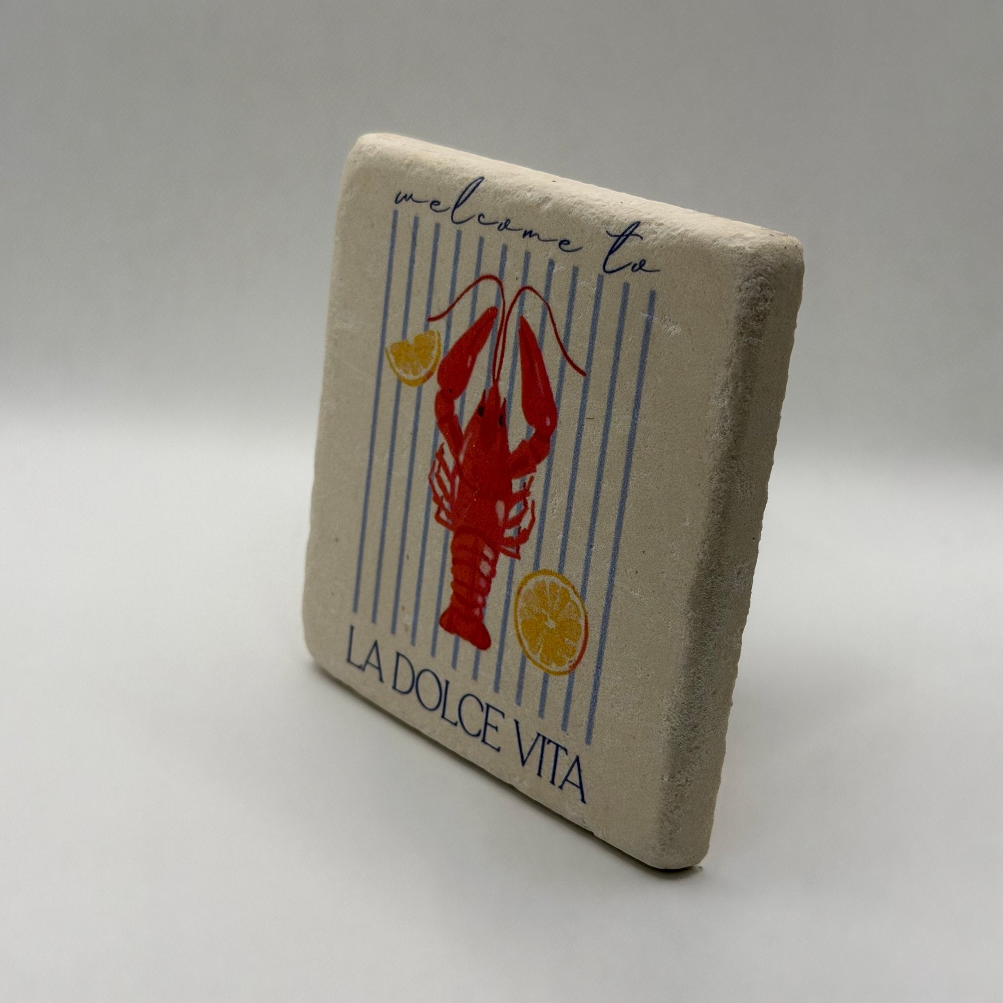 Lobster La Dolce Vita Stone Coaster