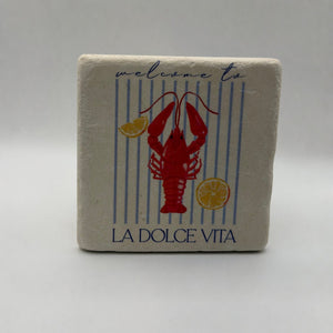 Lobster La Dolce Vita Stone Coaster