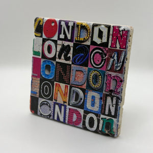 London Alphabet Stone Coaster