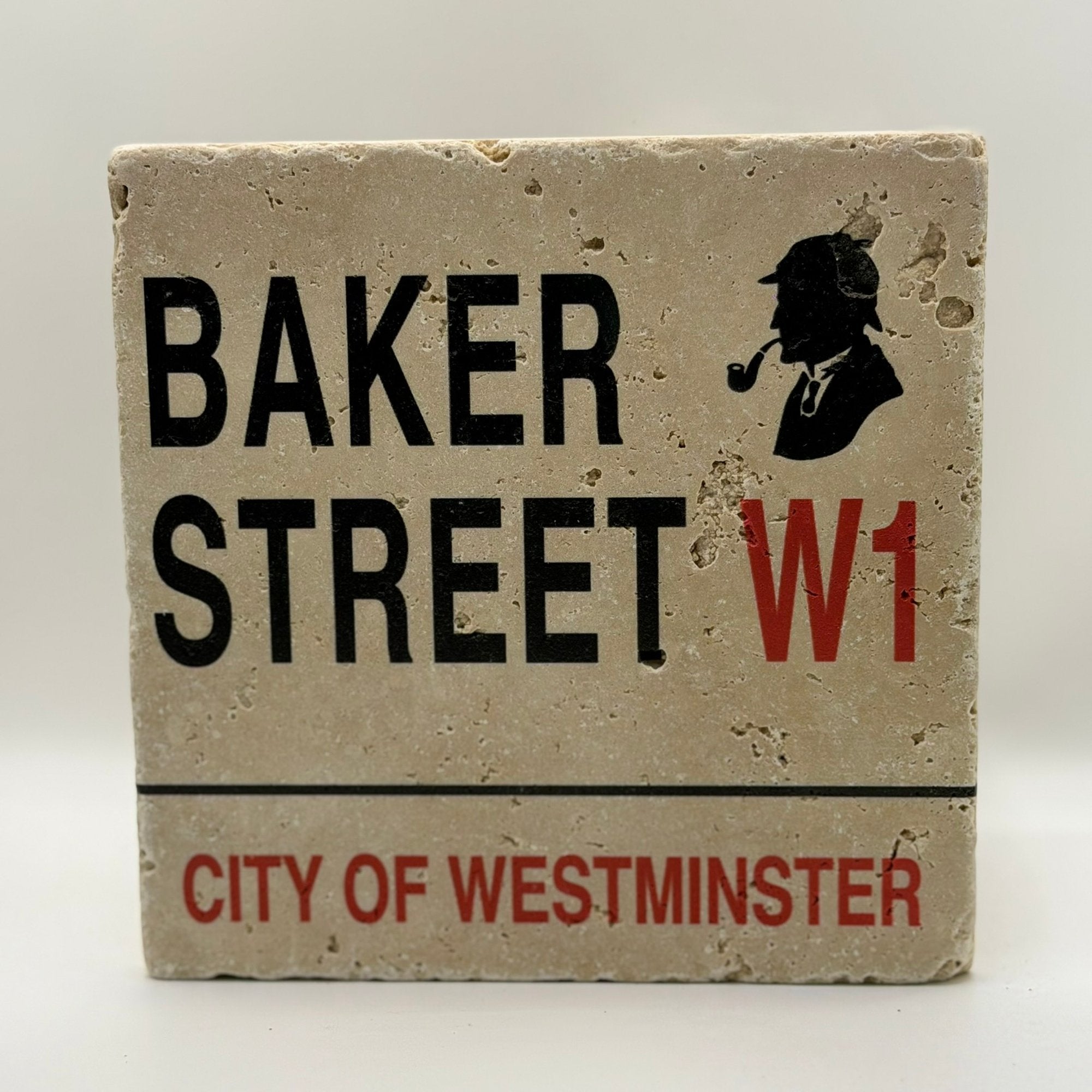 London Baker Street W1 Natural Travertine Stone Hotpad artwork