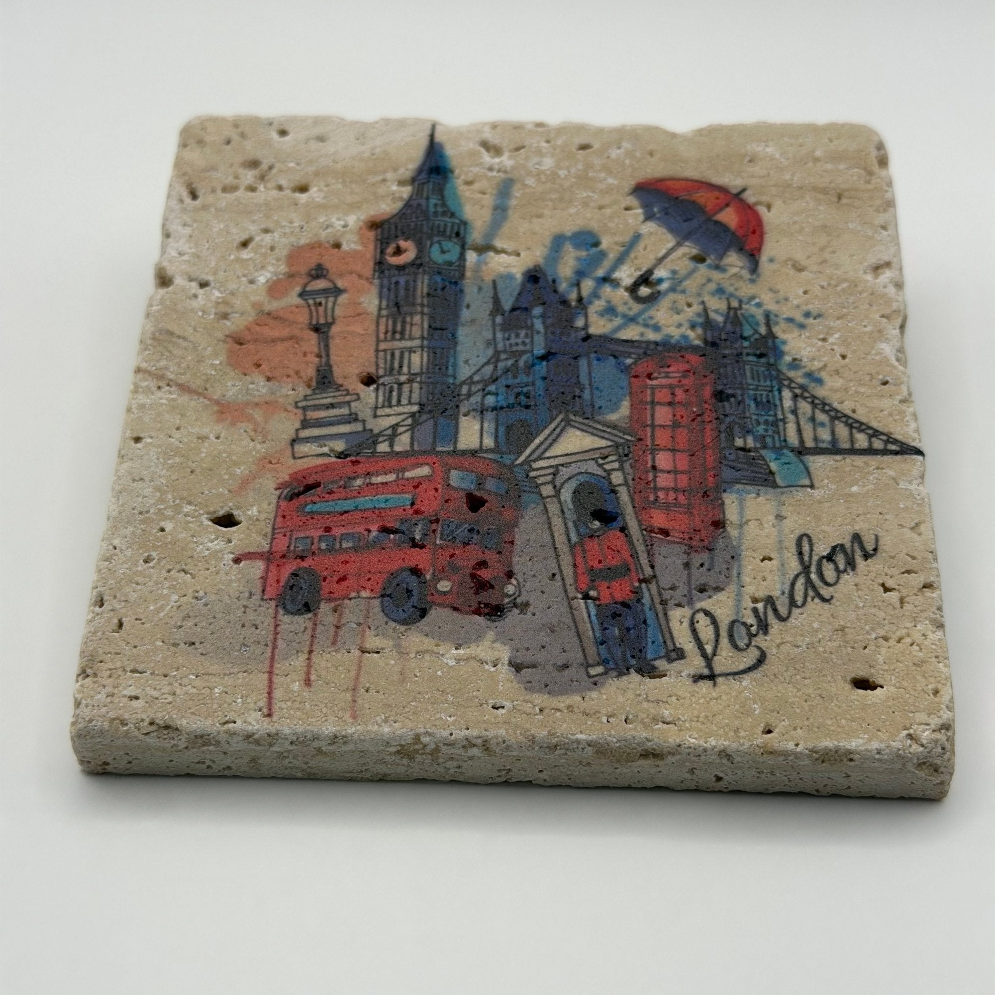 London City Water Colour Stone Coaster