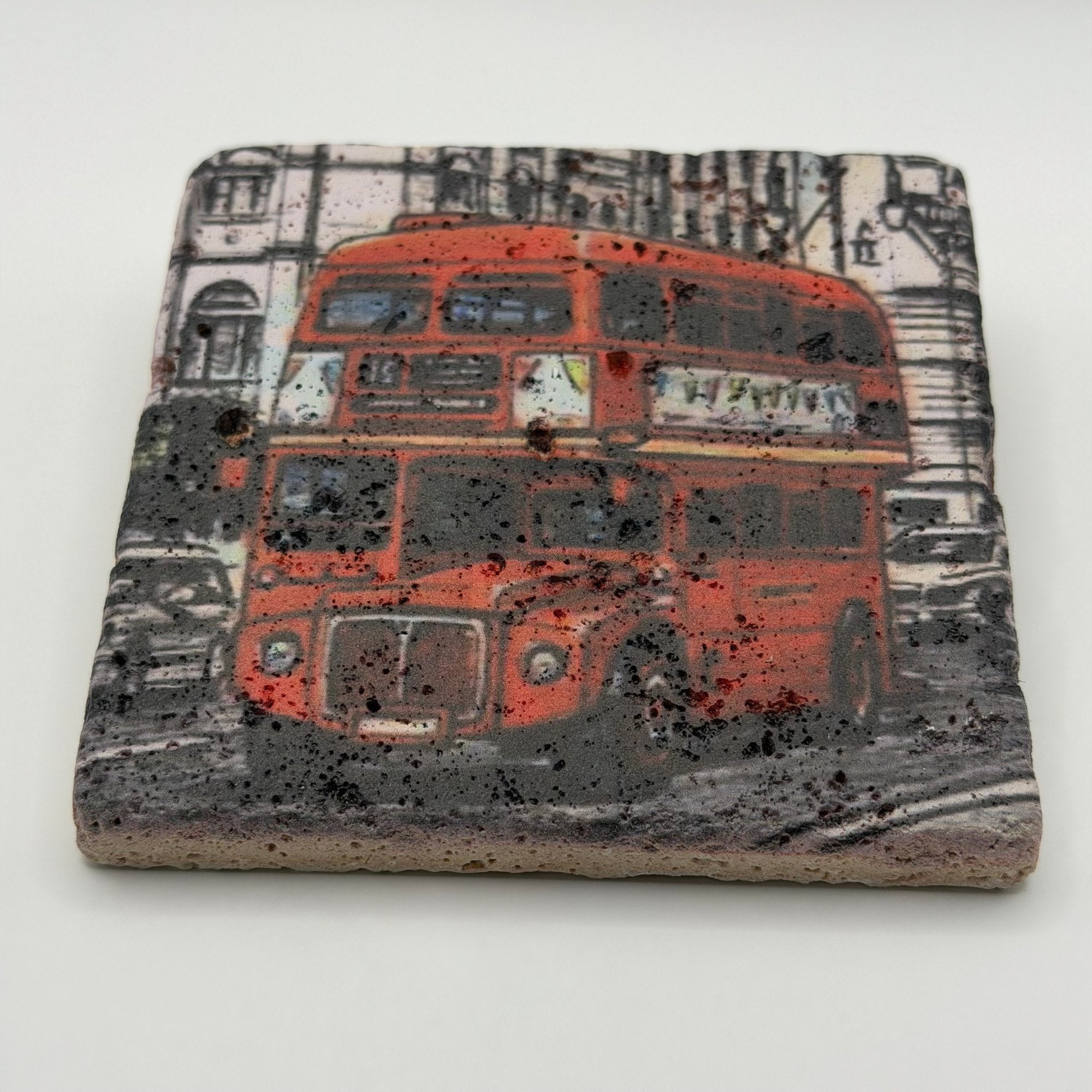 London Underground Stone Coaster - Double Decker