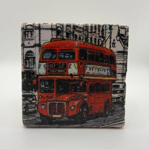 London Underground Stone Coaster - Double Decker