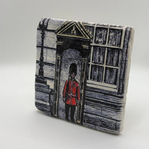 English Soldier Stone Coaster London Icon