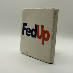 London Hyde Park Sw7 Natural Travertine Stone Coaster artwork