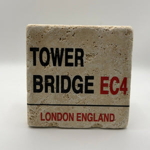 London Tower Bridge Stone Coaster