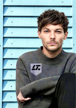 One Direction band member Louis Tomlinson artwork printed on MDF wall poster