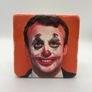 Emmanuel Macron Clown Stone Coaster