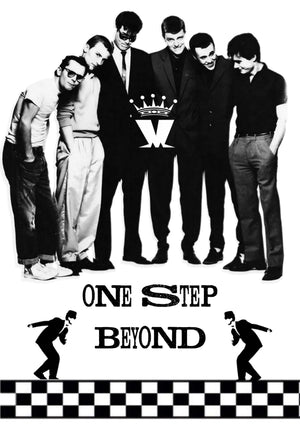 Madness One Step Beyond artwork printed on MDF wall poster
