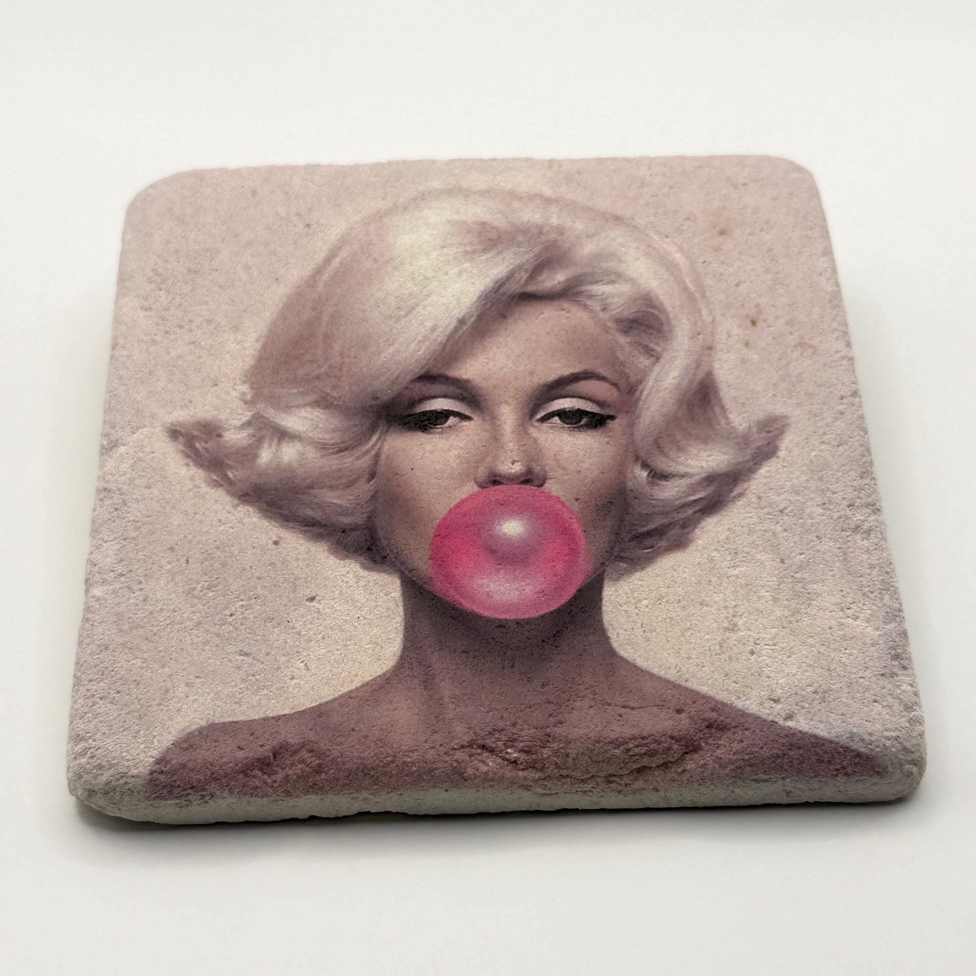 Marilyn Monroe Pink Bubble Stone Coaster