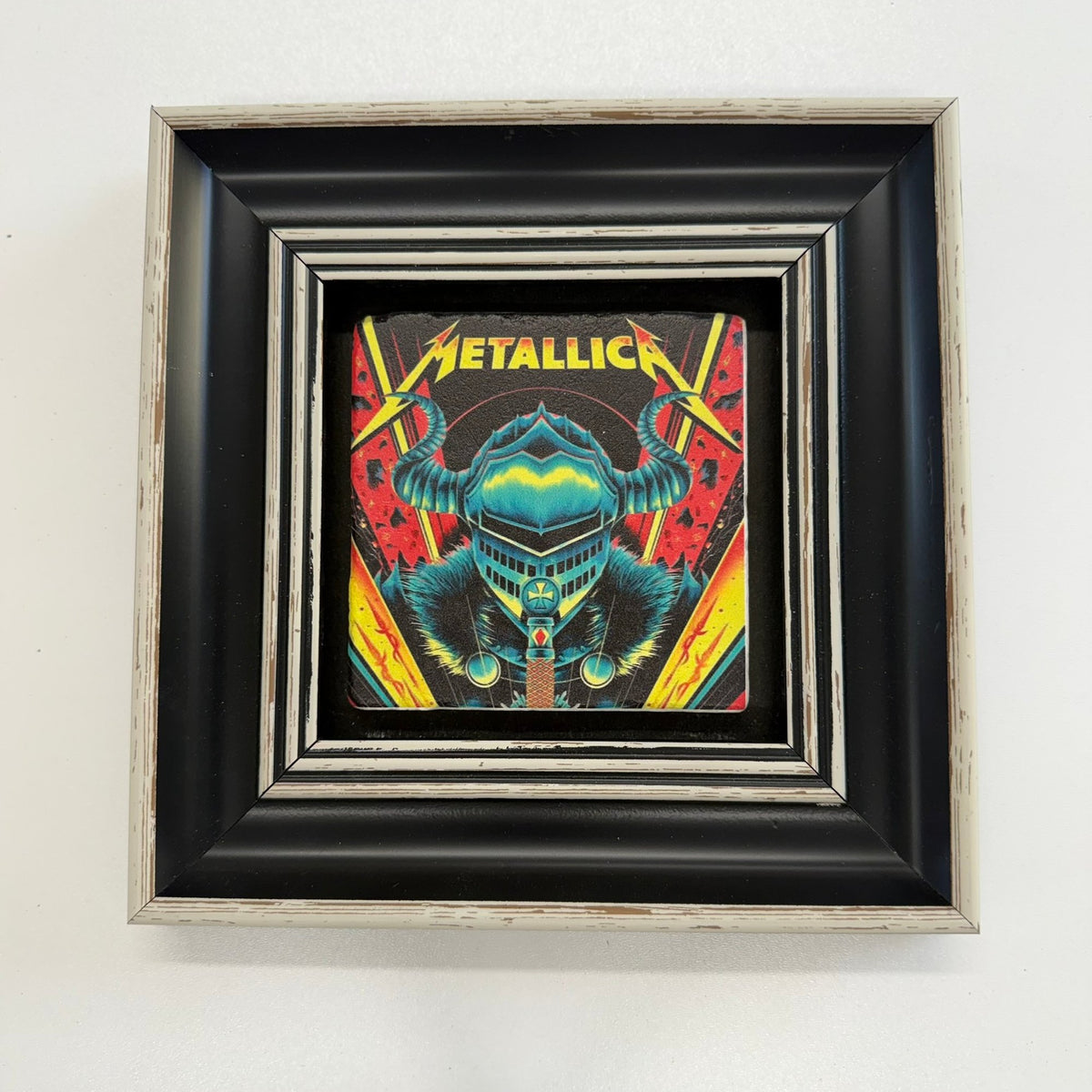 Variant Mapping v4 | metallica-natural-stone-coaster-music-gift | with Black Frame | sha256:c5a73f212587