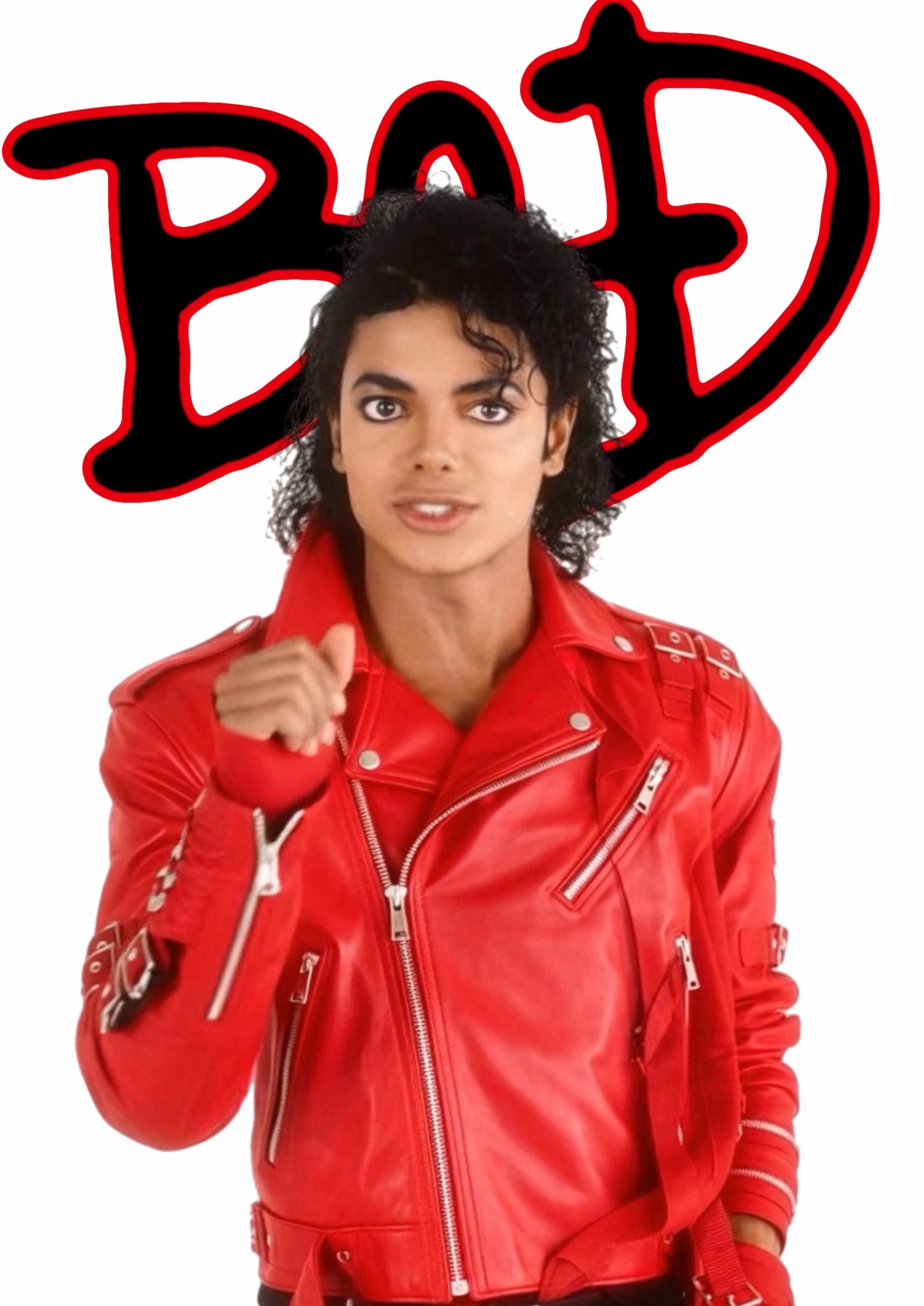 Michael Jackson's artwork from the album 'Bad' printed on MDF wall poster