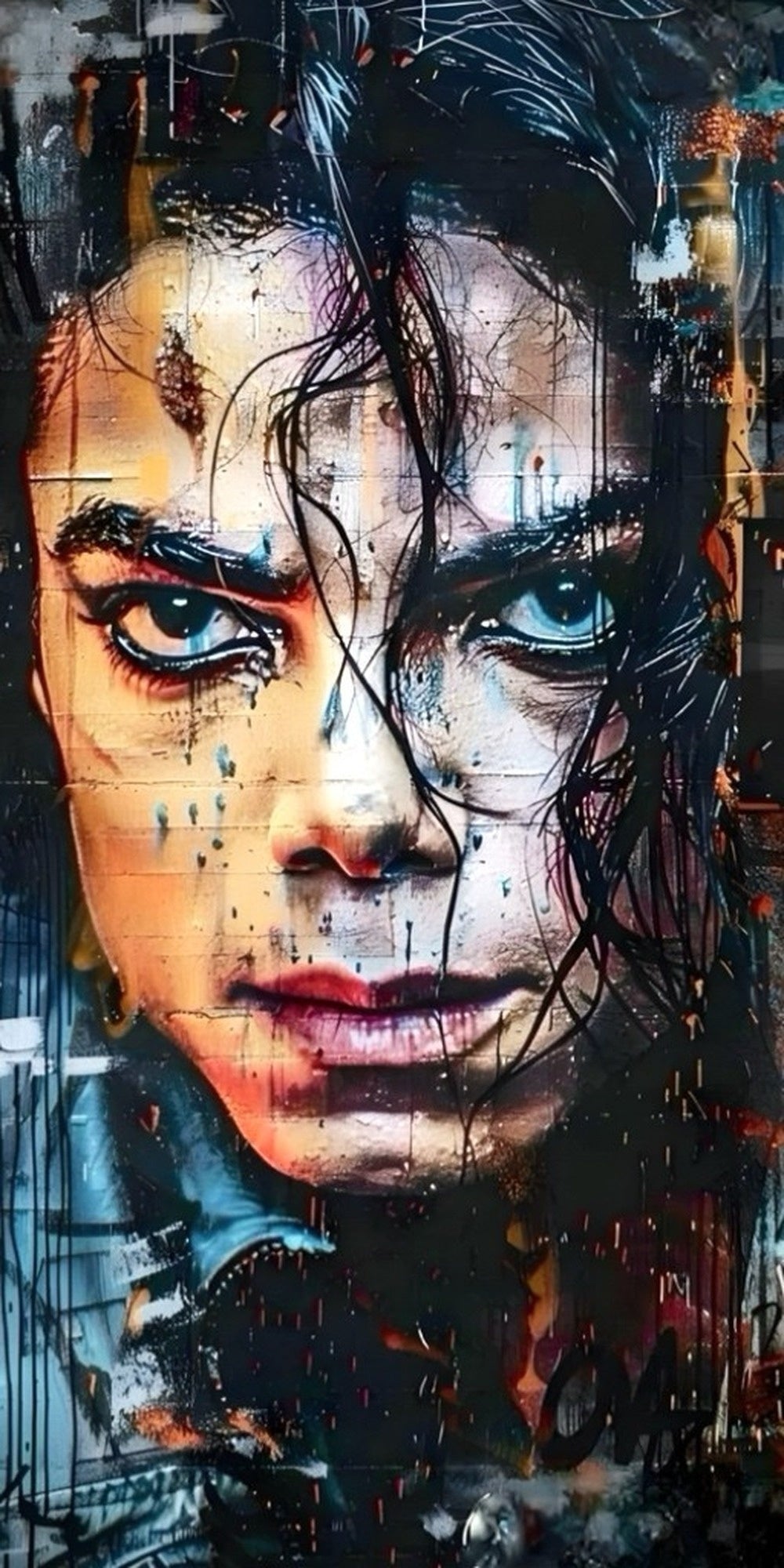 Michael Jackson graffiti design displayed as a decorative wall sign