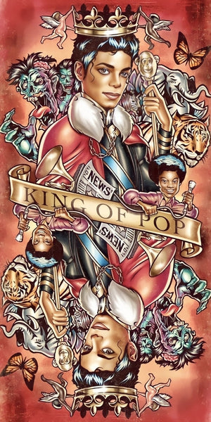 Michael Jackson King of Pop design displayed as a decorative MDF wall sign