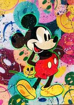 Mickey Mouse graffiti artwork printed on MDF wall poster