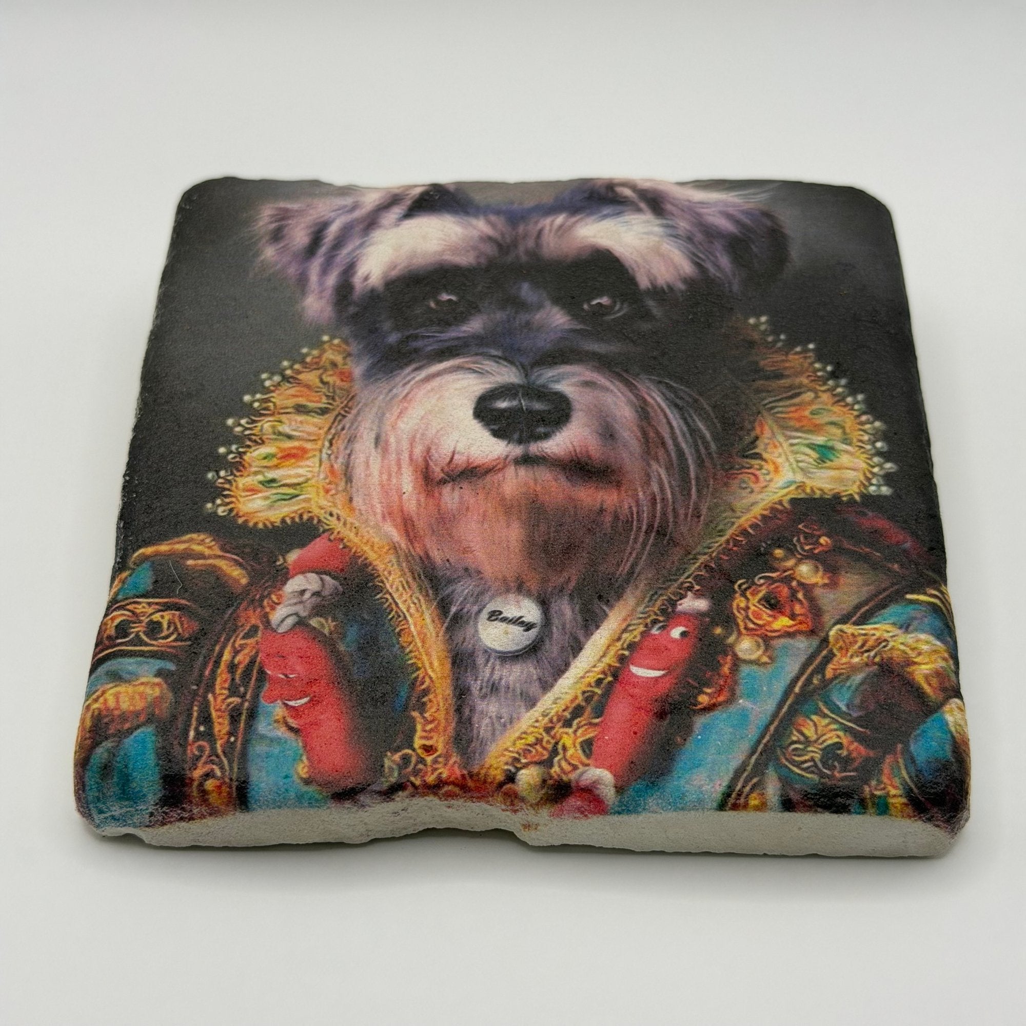 Patriotic Military Dog Stone Coaster