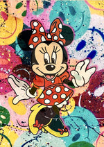 Minnie Mouse Graffiti artwork printed on MDF wall poster