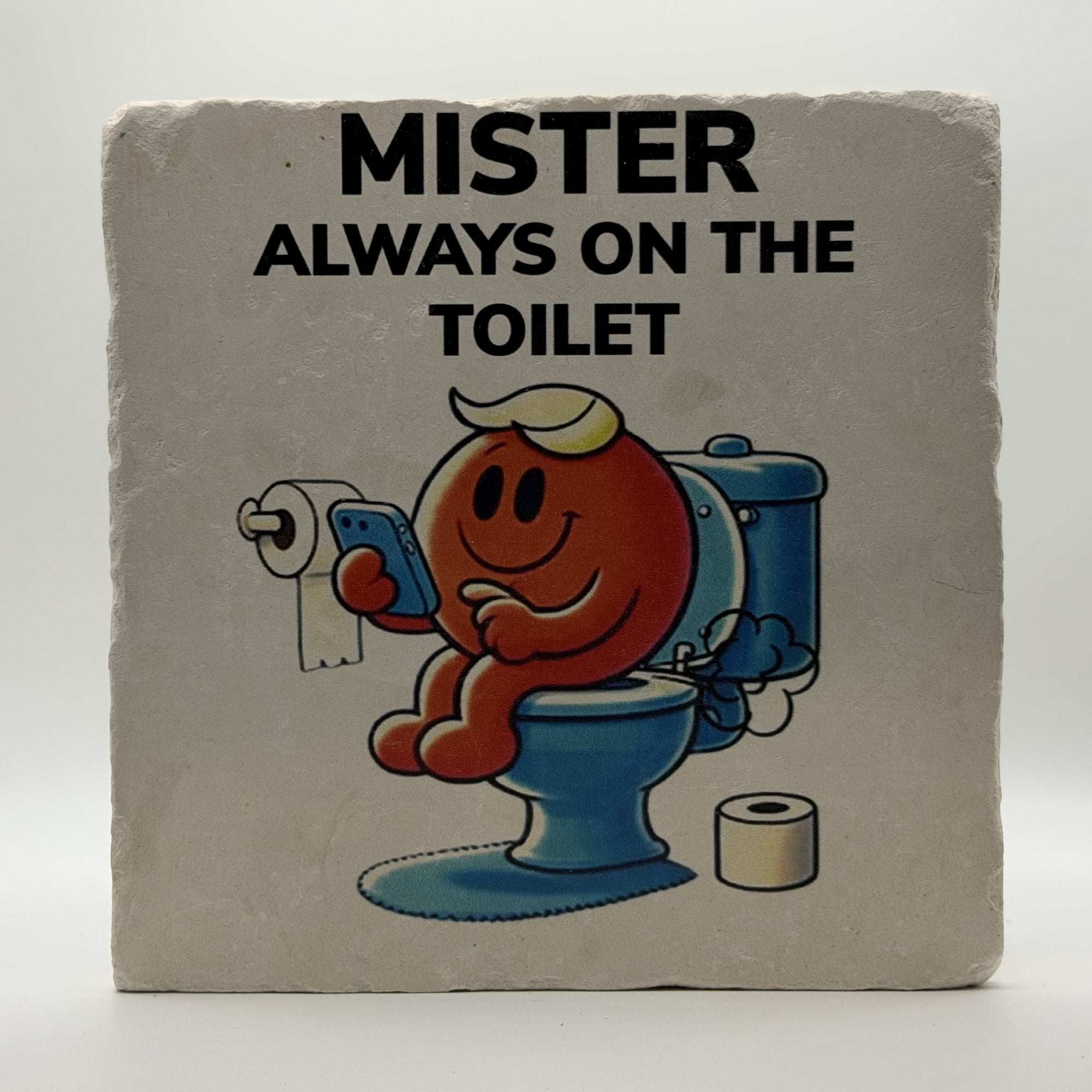 Mister Always On The Toilet Natural Travertine Stone Hotpad 1