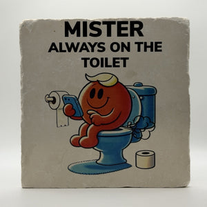 Mister Always On The Toilet Natural Travertine Stone Hotpad 1