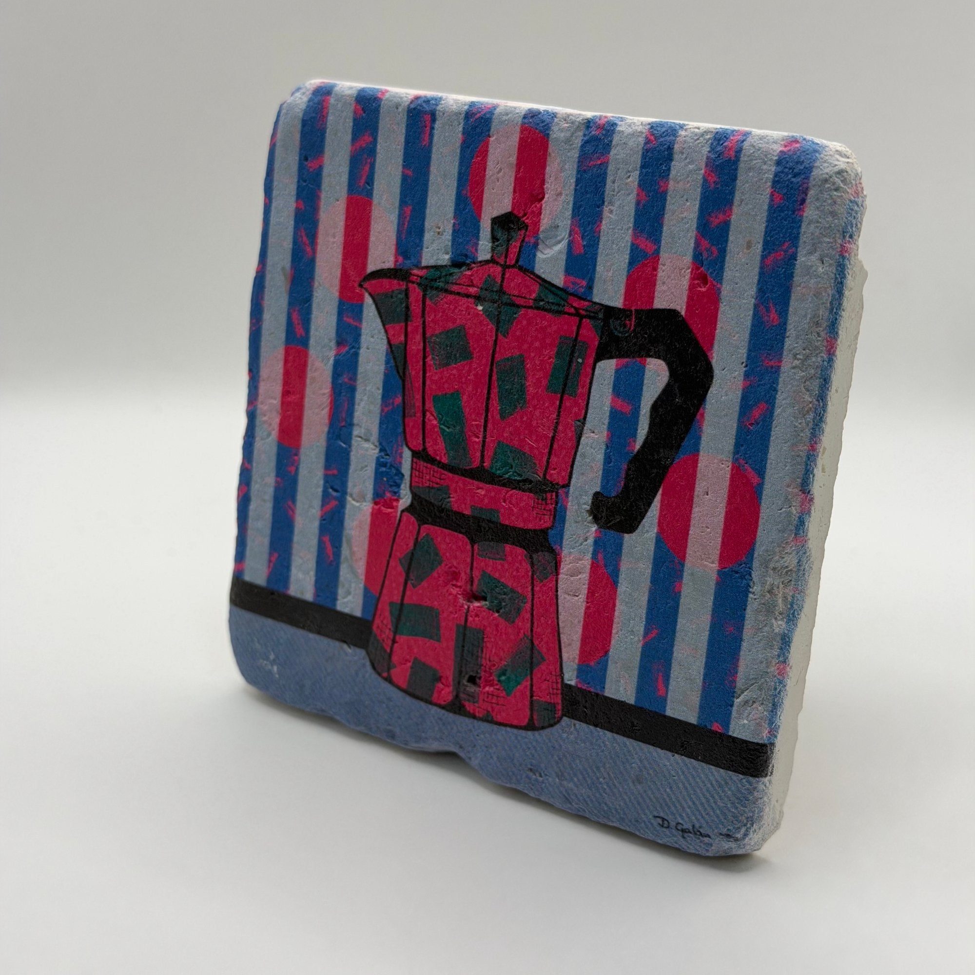 Mocha Pot Red Stone Coaster
