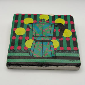 Mocha Pot Green Stone Coaster