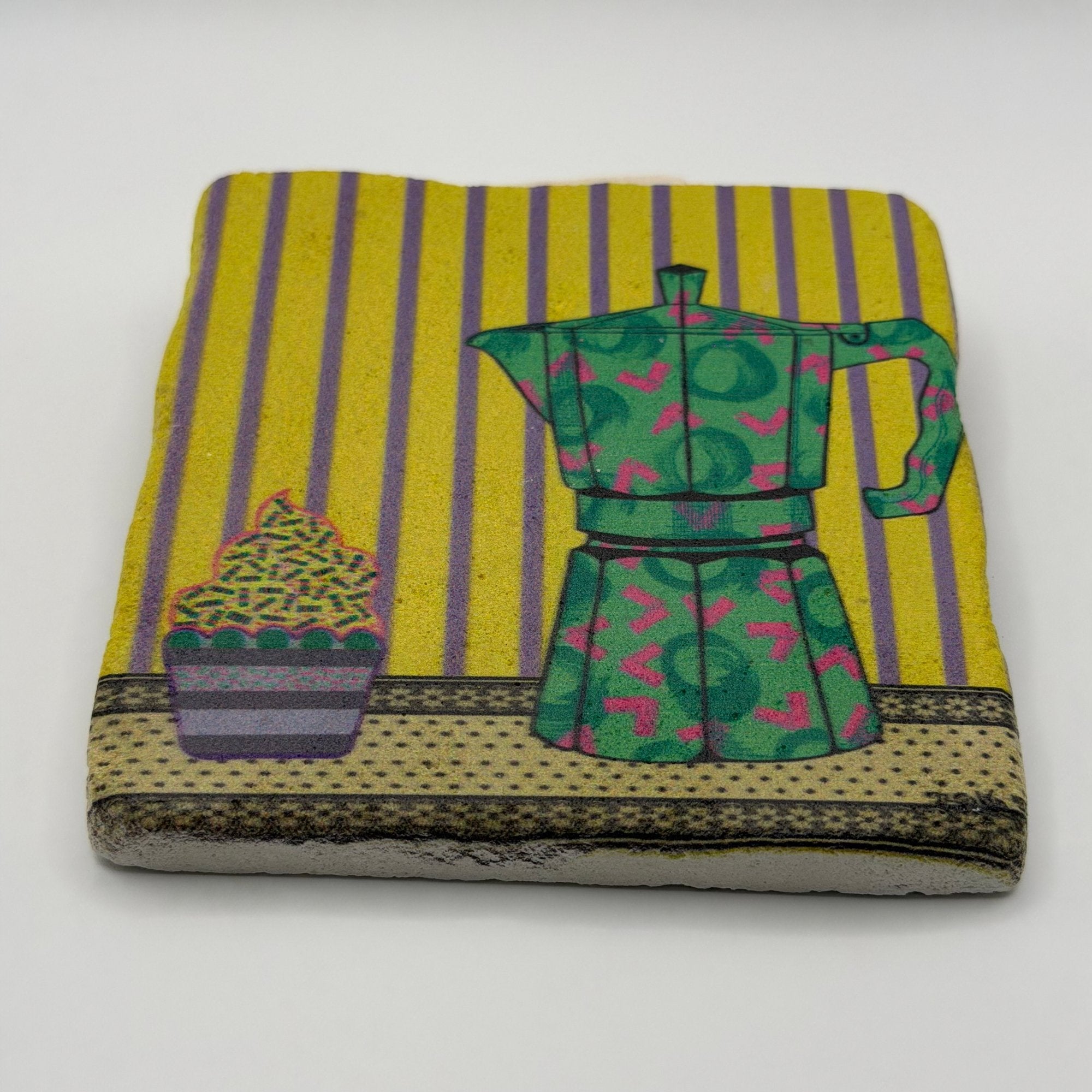 Mocha Pot Yellow Stone Coaster