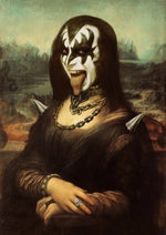 Mona Lisa Kiss Makeup artwork printed on MDF wall poster
