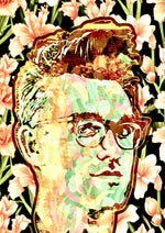 Morrissey floral artwork printed on MDF wall poster