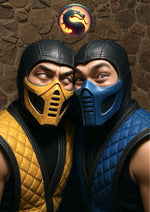Scorpion and Sub-Zero artwork from Mortal Kombat movie theatre printed on MDF wall poster