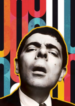 Mr. Bean artwork printed on MDF wall poster