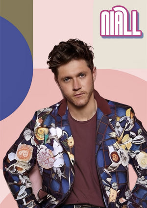 Niall Horan pastel artwork printed on MDF wall poster