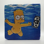 Nirvana Nevermind Bart Simpsons Natural Travertine Stone Hotpad 1