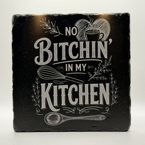 No Bitchin in my Kitchen Natural Travertine Stone Hotpad 3