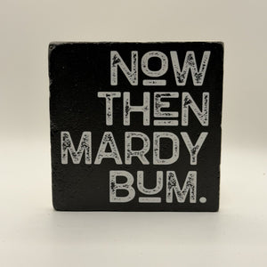 Now Then Mardy Bum Natural Travertine Stone Coaster 2