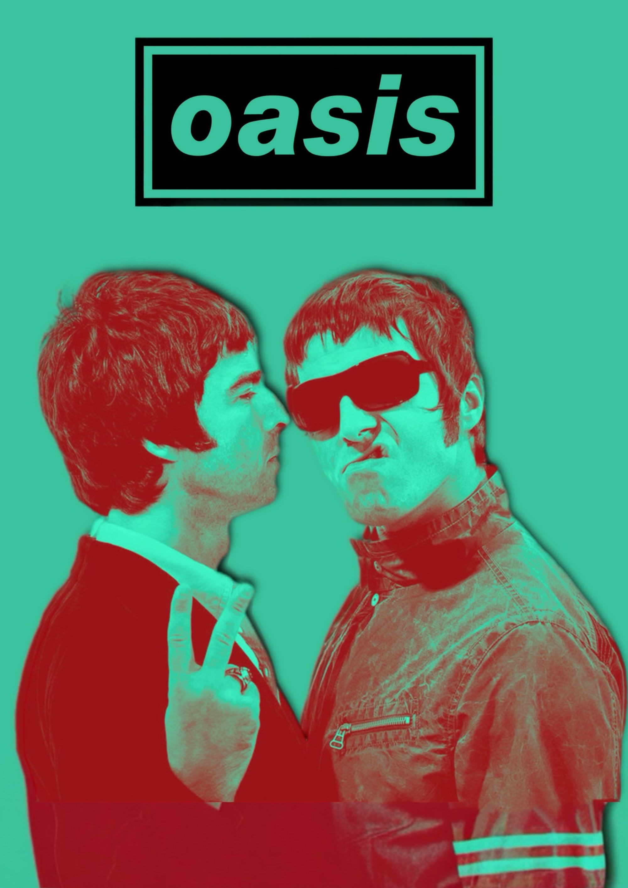 Oasis The Cure artwork printed on MDF wall poster