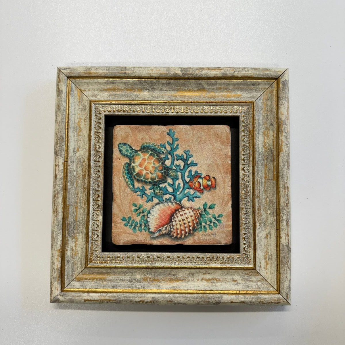 Variant Mapping v4 | ocean-sea-life-natural-stone-coaster | with Gold Frame | sha256:953a6d66fa67