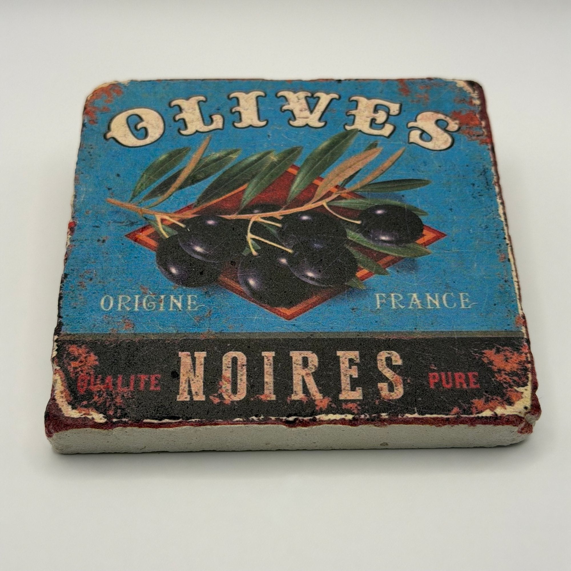 Olives Noires Stone Coaster