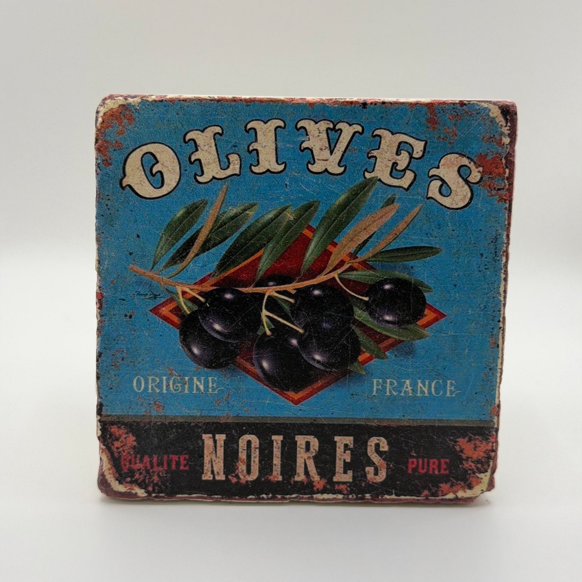 Olives Noires Stone Coaster
