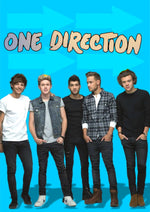One Direction Four Album Eras Blue artwork printed on MDF wall poster