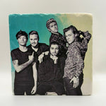 One Direction Green Natural Travertine Stone Hotpad artwork
