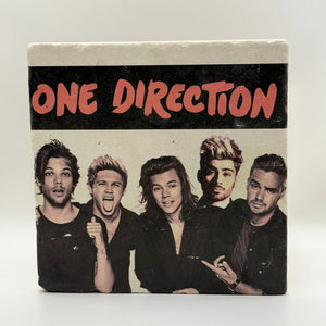 One Direction Natural Travertine Stone Hotpad artwork
