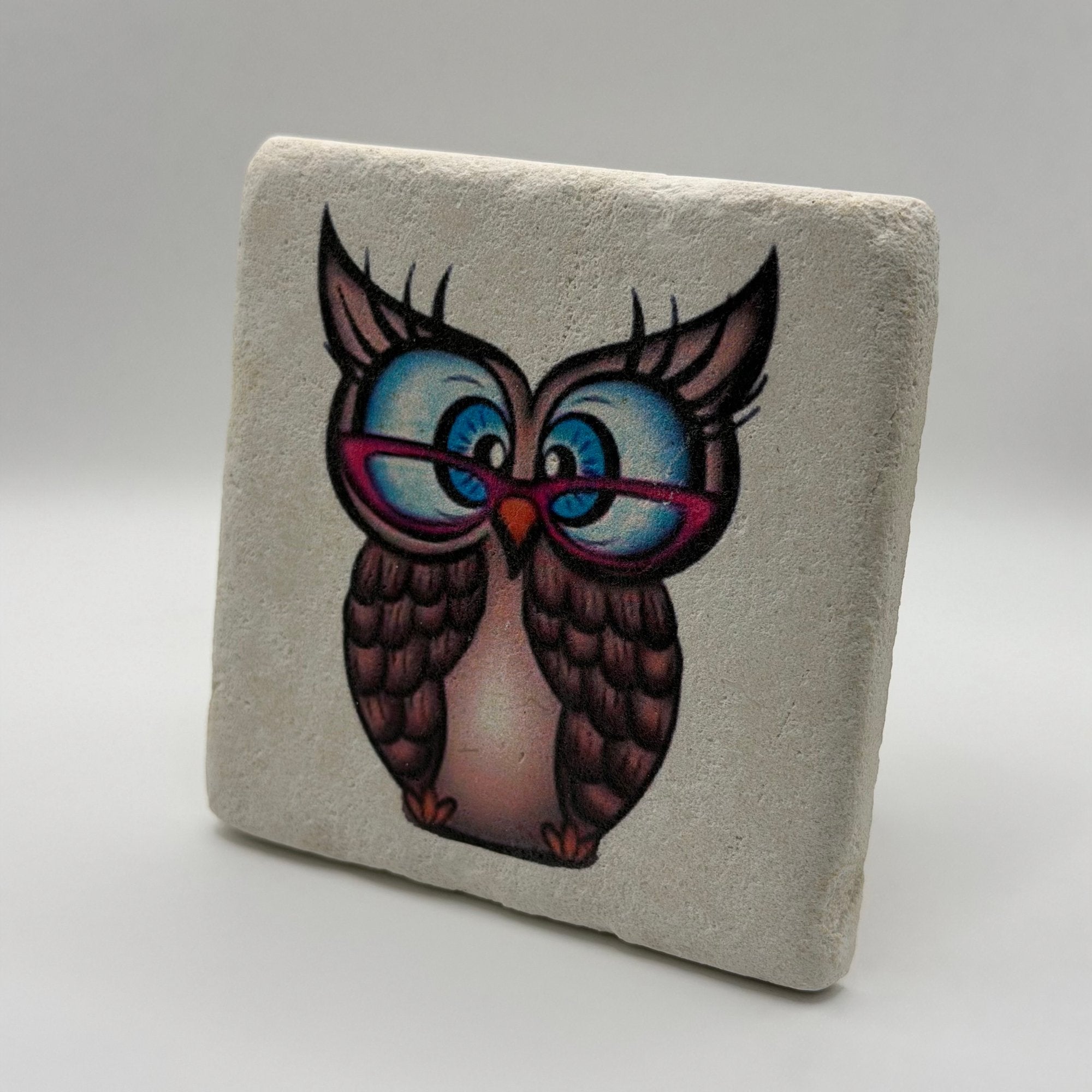 Cute Owl Stone Coaster