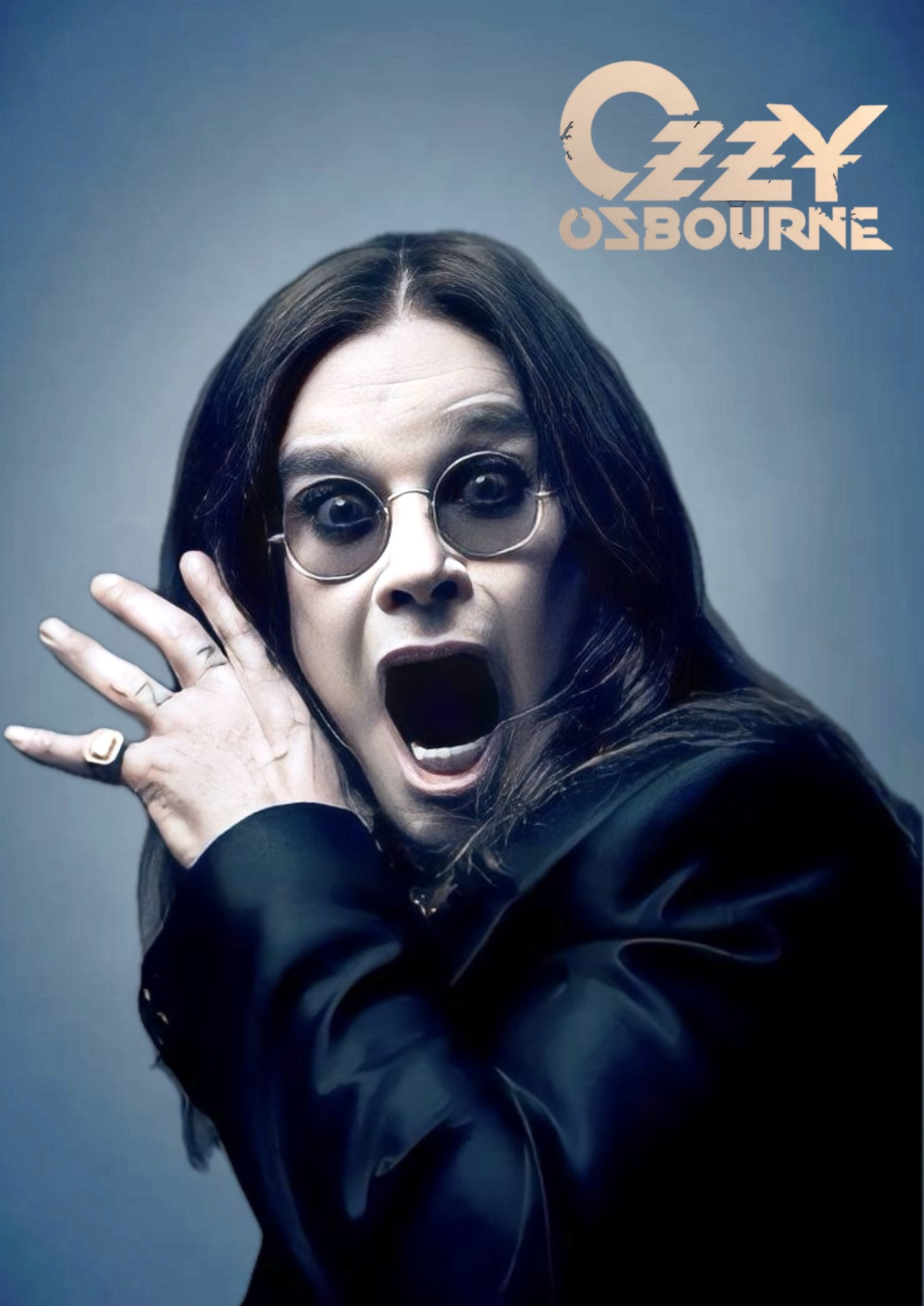 Ozzy Osbourne Scream artwork printed on MDF wall poster