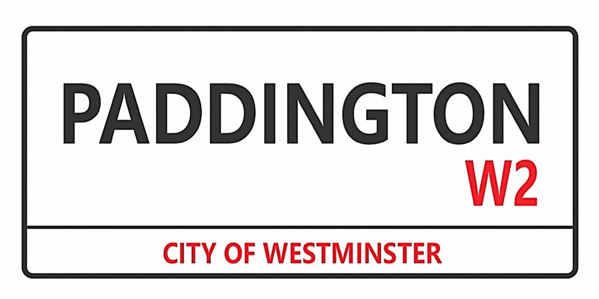 Paddington London station design displayed as a decorative wall sign
