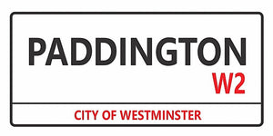 Paddington London station design displayed as a decorative wall sign