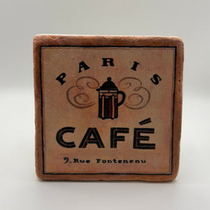 Paris Cafe Stone Coaster