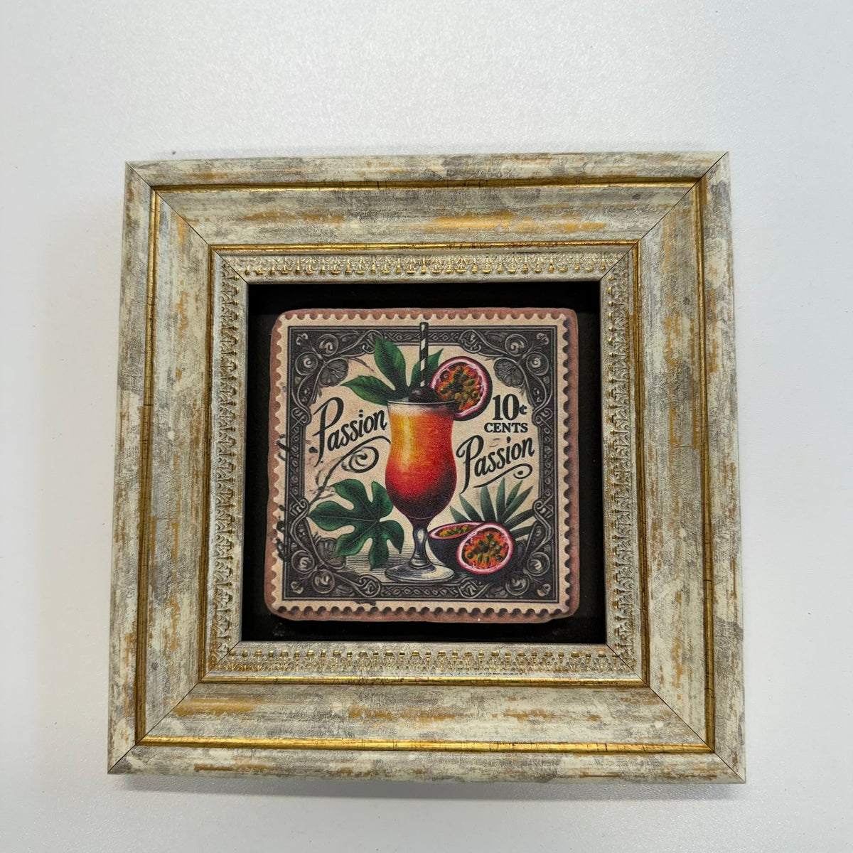 Variant Mapping v4 | passion-fruit-natural-travertine-stone-coaster-for-wine-cocktails | with Gold Frame | sha256:01f7d3965cf7