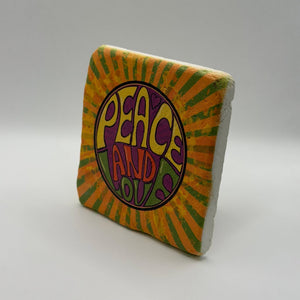 Peace and Love Stone Coaster