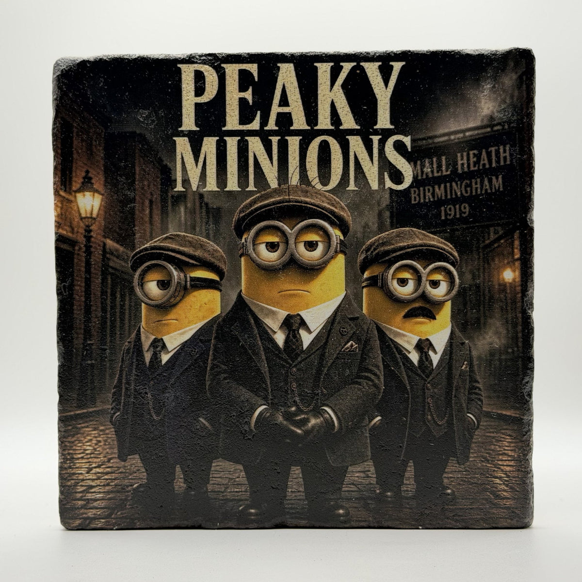Peaky Blinders Minions Natural Travertine Stone Hotpad 1